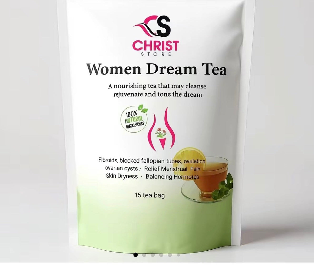 Women Dream Tea – Natural Herbal Blend for Menstrual Relief, Hormone Balance & Reproductive Wellness – 15 Bags