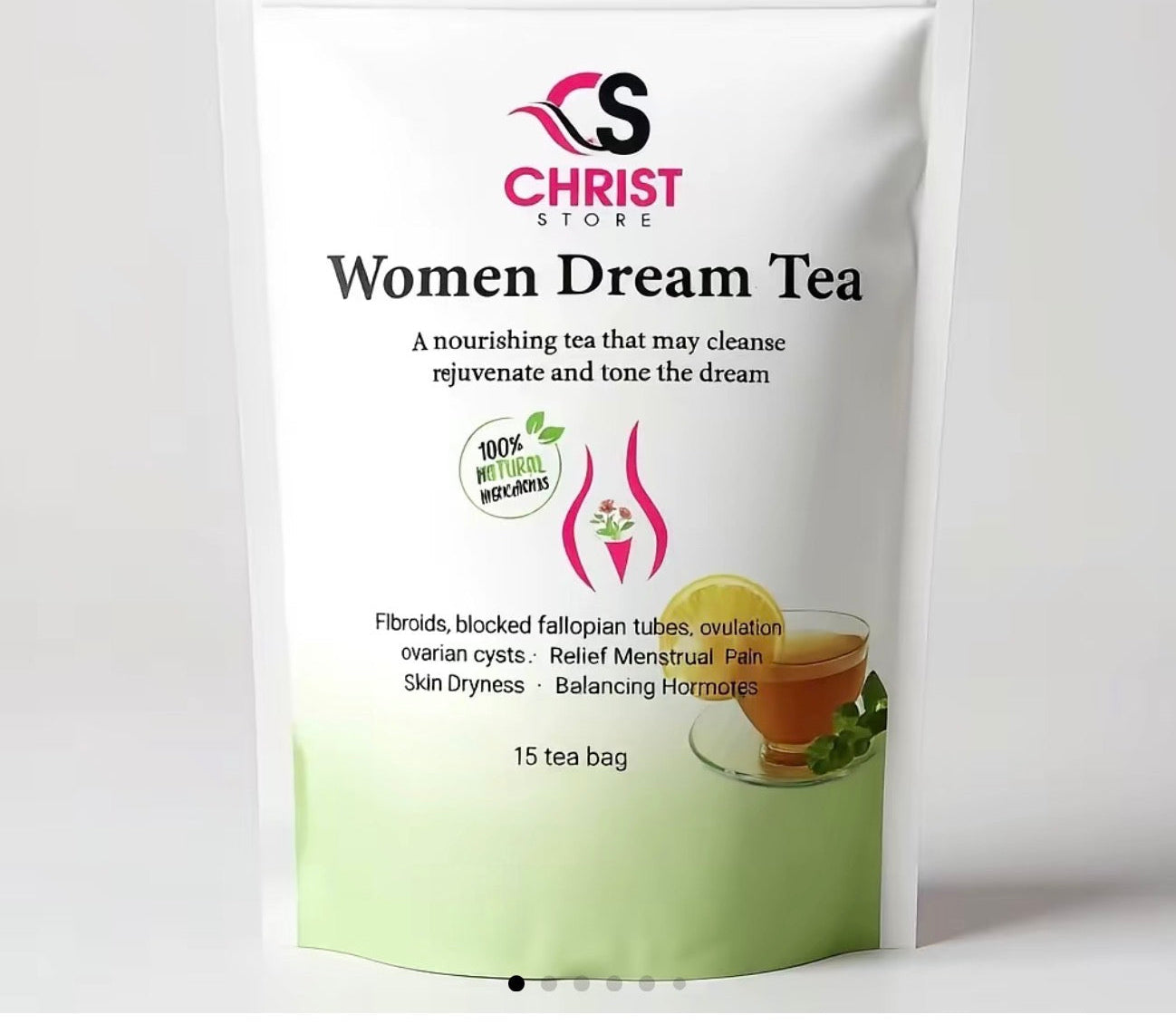 Yoni Pearls Detox Women Dream Tea – 15 Tea Bags + 7 Pearls – Natural Feminine Care, Detox Cleanse, Balance Hormones & Reproductive Health Support”