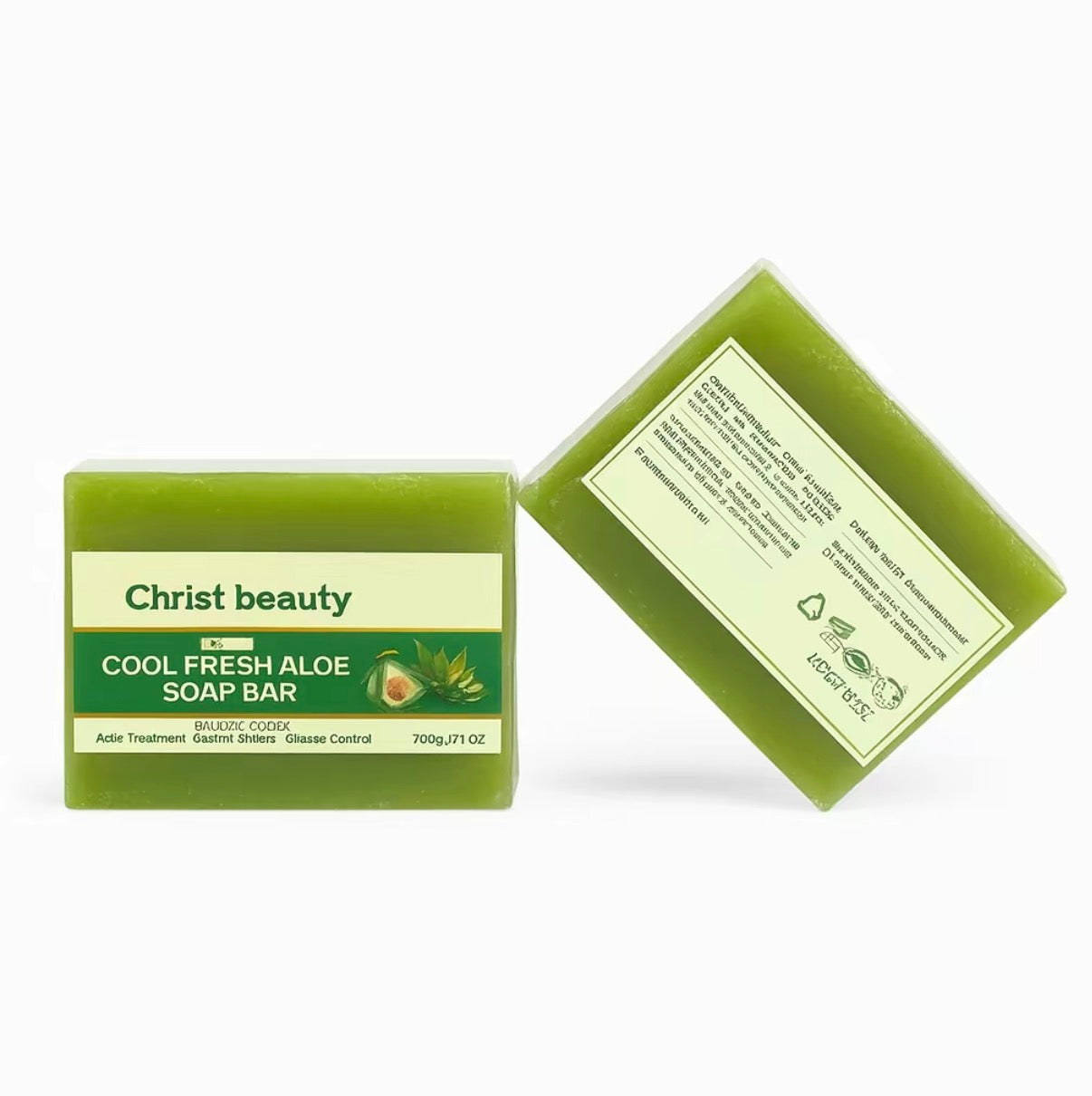 Cool Fresh Aloe Soap Bar with Salicylic Acid – Acne & Grease Control, Calms Irritated Skin, Deep Cleansing 200g/7FL