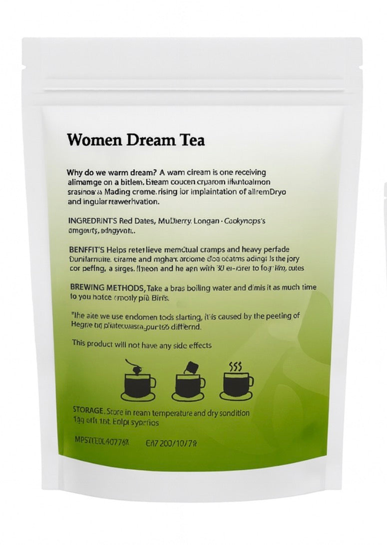 Women Dream Tea – Natural Herbal Blend for Menstrual Relief, Hormone Balance & Reproductive Wellness – 15 Bags